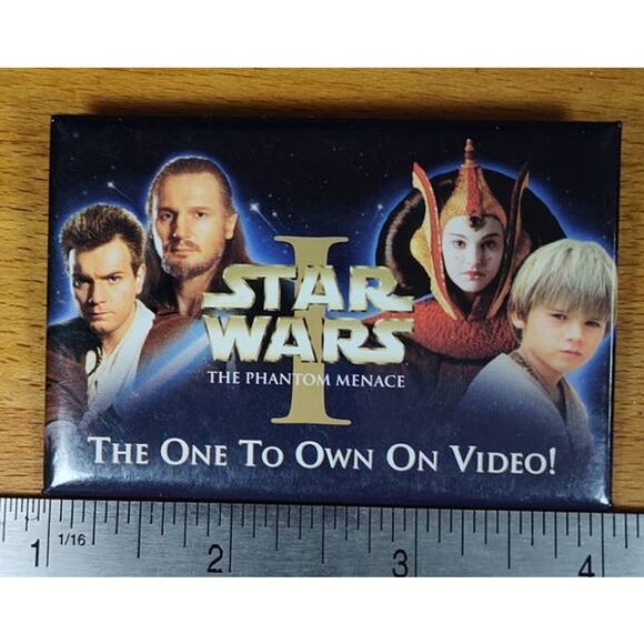Star Wars Phantom Menace Movie Lapel Pin Badge Button Pinback - 2000 - Picture 5 of 5